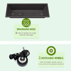 Homdox 5-Tier Elevated Garden Bed with Lockable Caster Wheels - Freestanding Vertical Raised Bed with 5 Garden Planter Boxes- Perfect to Grow Vegetables Herbs Flowers Indoor(Black) - Image 5