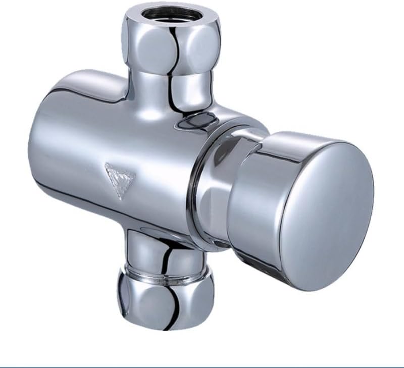 Heavy-duty self-closing shower valve, chrome-plated brass shower controller, wall-mounted shower faucet, suitable for gyms, swimming pools, schools and public facilities (Surface mounted) - Image 2