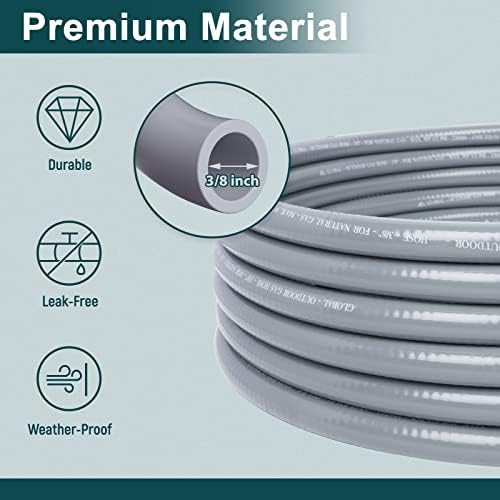 GASPRO 20 Feet 3/8" ID Natural Gas Hose, Low Pressure LPG Hose, for Weber, Char-Broil, Pizza Oven, Patio Heater and More - Image 6