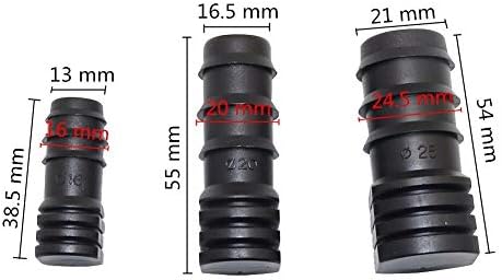 Industrial Horticultural Pipe Hose Connector DN16,DN20, DN25 PE Pipe Barbed End Caps Plastic Barb end Line Water Hose Mender For Micro Irrigation Drip Lines Fittings 100 Pcs - Image 2