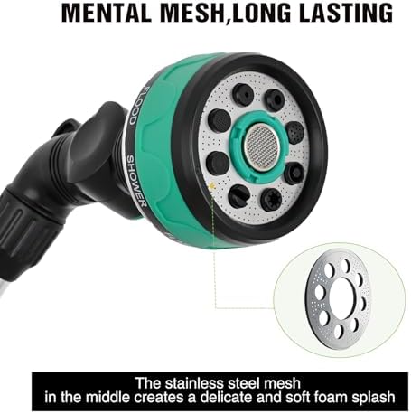 Yesker Metal Watering Wand for Garden Hose, 21 Inch, 10 Spray Patterns, Adjustable Water Sprayer with Pivoting Head, Garden Hose Nozzle with Thumb Flow Control, Ideal for Water Plant and Yard Washing - Image 2
