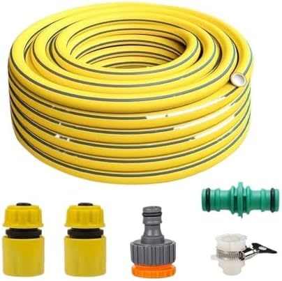 10/20/30m Heavy-Duty Rubber Garden Hose - Scratch & Wear Resistant, Leak-Proof, All-Season for Home, Balcony & Car Washing(20m) by Unknown