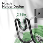 Black Metal Garden Hose Holder - Wall Mounted Water Hose Holder - Hose Hanger Heavy Duty for Water Hose Extension Cords Vacuum Hose (2 Pack) - Image 5