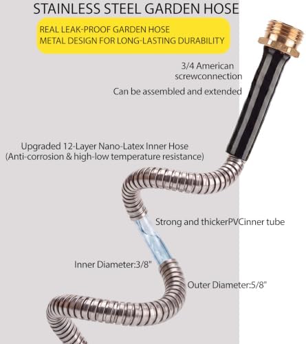 100ft Metal Garden Hose - Image 4