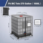 IBC Tote Cover 275 Gallon Waterproof 420D Water Tank Cover - Image 2