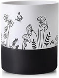Nihow Self Watering Pots for Indoor Plants,6 Inch,White,Hand Painting by Nihow