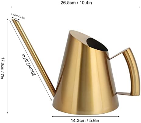 Gold Watering Can 1500ml Stainless Steel Cans Indoor Plants - Image 2