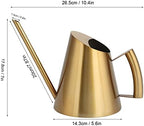 Stainless Steel Long Spout Watering Can for Indoor Outdoor Plants, Garden Flower Pot Watering Tool (1500ml) - Image 2