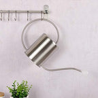 Stainless Steel Silver Colored Watering Can 1/2 Gallon Long Spout Watering Pot for Indoor Plant Watering or Outdoor Gardening with 2Pcs Removable Spray Spout for Flowers - Image 2