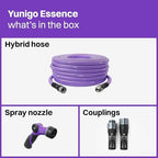 ESSENCE 5/8" 100ft Hybrid Purple Garden Hose – No-Kink Abrasion-Resistant with Durable Aluminum Fittings & Spray Nozzle, Ideal for Intensive Home & Garden Watering - Image 3