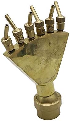 Xiaochen Lawn Irrigation Garden Watering with Valve Garden Landscape Pond Sprinklers Brass Adjustable 1.5" Phoenix Tail Shaped Fountains Spray Head Scattering Nozzles (Color : 1.5 inch) - Image 6