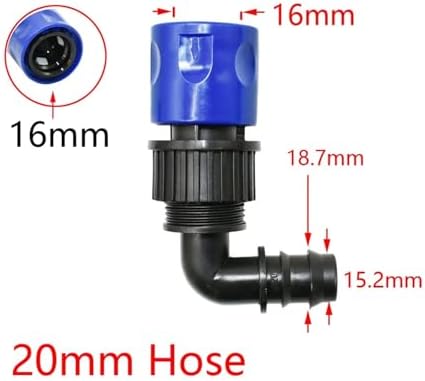 Ship accessories Quick Connector Nipple EURO 3/4'' Threaded Barb Adapter for 4/8/16/20/25/32mm PE Hose Pipe Garden Drip Irrigation Watering Irrigation accessories(Orange) - Image 2