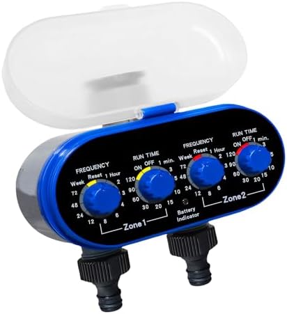 2 Zone Programmable Garden Irrigation Timer with Adjustable Settings and Strong ABS Construction by Unknown