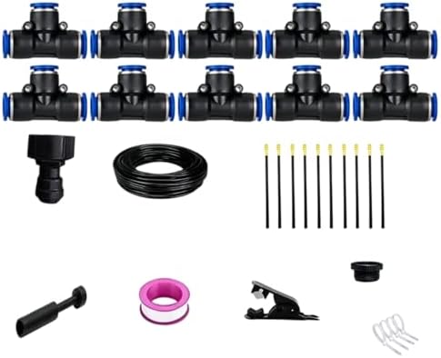 5M-25M Outdoor Misting Cooling Systems Garden Irrigation Watering 8Mm Atomizer Nozzles for Potted Planter and Garden by Unknown