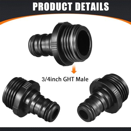 Threlaco 20 Pack Garden Hose Quick Connect with Shut Off Valve, No-Leak 3/4" GHT Plastic Water Hose Fittings for Sprinkler Nozzle Rv Washer Heavy Duty Repair Kit with 40 Adapters & 40 Washers - Image 2