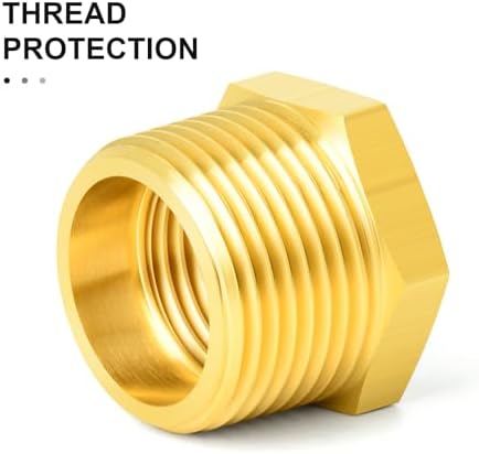 GASHER 36PCS Brass Hex Bushing Fitting Kit Hex Bushing 1/4" - 1/8", 3/8" - 1/8", 3/8" - 1/4", 1/2" - 1/4", 1/2" - 3/8", 3/4" - 1/2" - Image 6