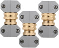 Housoutil 3 Sets Garden Hose Repair Connector Kit with Weatherproof Aluminium Alloy Material for Long Life Sturdy Hose Fitting Fastener by Housoutil