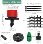 Garden Supplies 50M-5M DIY Drip Irrigation System Automatic Watering Garden Hose Micro Drip Watering Kits with Adjustable Drippers Nozzle(KIT002-30M) - Image 5