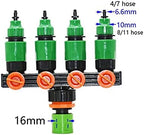 Hose Connector Adapter 1/2/4 Way Garden Faucet Brass Plastic 4/7mm 8/11mm Garden Hose Distributor Y-type Watering Connector Distributor For Irrigation Pipe (Color : Silver) - Image 6