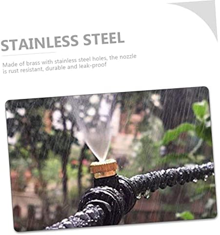 Yardwe 120pcs Low Pressure Misting Nozzles for Outdoor Cooling System Brass Atomizing Sprayer for Garden Hose Easy Installation for Watering and Cooling - Image 2