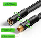 100FT Garden Hose, 2026 New Upgraded Fabric Thickened Non-Expanding Water Hose, Ultra Lightweight & Flexible, Burst-Resistant, Kink-Free Hose 700 PSI for Outside, RV, Yard, 3/4GHT, Black-Gray - Image 2