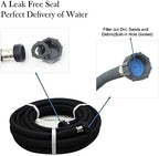 Taisia 1/2" Soaker Hose 100 ft Round Rubber Garden Soaker Hoses, Heavy Duty Drip Hose for Watering Irrigation, Water Seeper Soaker Hoses for Garden, Lawn and Plants - Image 5