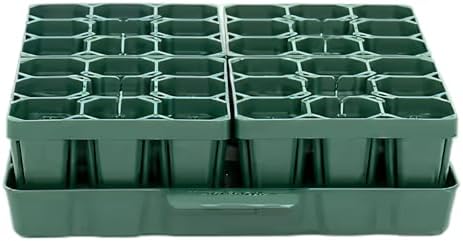 Vego garden Seedling Starter Kit 4-Pack Standard Seedling Trays with 10" x 10" Bottom Watering Trays Premium Plant Growing Suite by VegoGarden