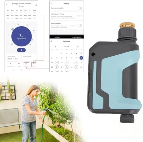 Fabater WiFi Water Timer, Sprinkler Timer for Garden Hose, Smart Automatic Irrigation System with Brass Inlet for Yard, Lawn, APP Remote Control via 433MHz WiFi and Bluetooth - Image 2
