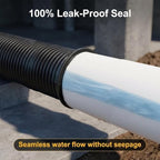 2 Pack 4" Universal Pipe Connector with Snap Lock, Corrugated to PVC Pipe Adapter for Sump Pump Discharge & French Drain Extension, Yard Drainage, Fits 4" Corrugated Pipe, 4" SCH 40 & SDR 35 - Image 6