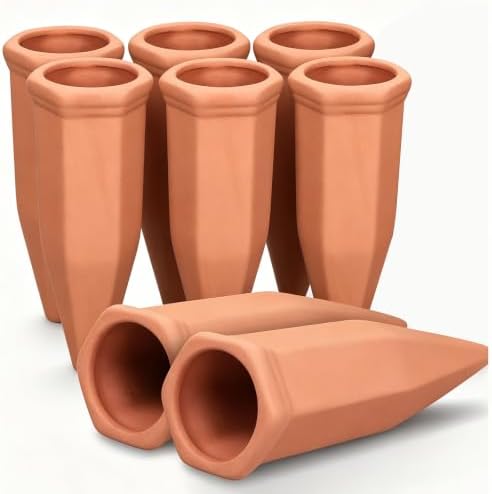 Terracotta Self‑Watering Spikes, Slow‑Release Plant Waterer Stakes, 8 Pack by Unknown