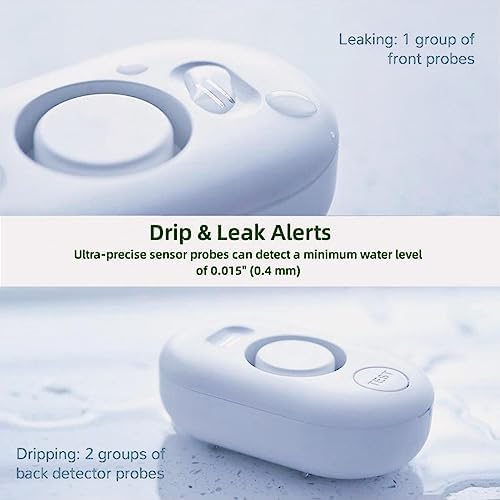 Water Leak Detector Sensor Alarm: Home Water Flooding Monitor Smart Sink Overflow Monitoring Adjustable Wet Moisture Alert Pipe Leakage Drip Detection Warning for Basement Floor (3 Sensor) - Image 2