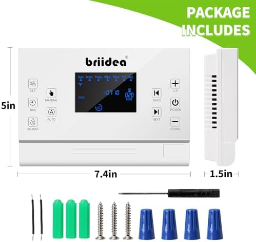 8 Zones WiFi Smart Sprinkler Controller, Briidea Automatic Irrigation Controllers with Customized Watering Schedule & Seasonal Adjustment, Water Efficiently and Keep Your Plants Healthy, MK-117 - Image 5