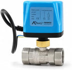 Motorized Ball Valve - 1/2" Stainless Steel Electric Ball Valve AC 110V NPT 2 Wires Normally Closed by AOMAG