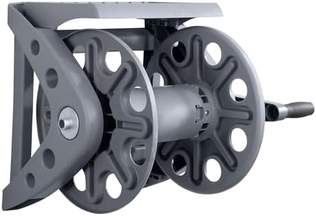 Liberty Garden Products Basics 512 Wall Mounted Hose Reel with Shelf Gray - Image 2