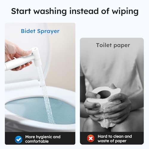 Arofa Handheld Bidet Sprayer, Bidet Attachment for Toilet, Matte White - Image 2