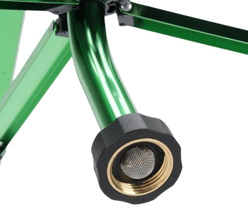 Impact Sprinkler On Tripod Base Brass and Aluminum Tripod Sprinkler 16 to 37in Adjustable Height Automatic Rotating Lawn for Garden Lawn Yard Watering - Image 7
