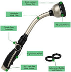 RESTMO Watering Wand Heavy Duty, Metal Water Hose Sprayer for Garden, High Pressure | Thumb Flow Control | On/Off Valve, Ideal for Outdoor Lawn & Plant Watering, Car & Pet Washing - Image 2