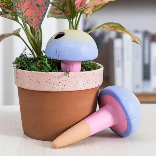 4pcs Pink Self Watering Stake for Patio and Hanging Plants Indoor - Image 5