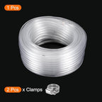 MECCANIXITY Clear PVC Tubing 3/8" ID 1/2" OD 100ft Plastic PVC Tube Flexible Water Hose for Aquariums, Industrial Tubing, Pump, 9.5mm x 12.7mm, with 2pcs Clamps - Image 3