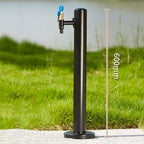 Stainless Steel Freestanding Water Column - 60cm Garden Hose Holder with Faucet, Decorative Fountain & Hydrant for Outdoor Car Washing, Watering & Landscaping - Image 2