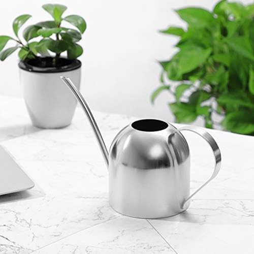 YARNOW 1000ml Stainless Steel Watering can with Long Spout for Indoor Plants, Succulents, and Garden Use (Silver) - Image 3