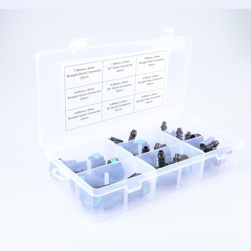 AC PERFORMANCE 24PCS Assorted Fuel Line Quick Connector Kit, SAE 7.89mm & 9.49mm & 9.89mm to 6mm - Image 4