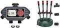 Eden 93413 Programmable Digital Water Timer 4-Zone & 98063 Multi-Adjustable Flex Design Above Ground Irrigation Garden Sprinkler System, Sprinkler & Hose, DIY Plant Watering Set by Unknown