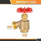 5PC HeSun 3/4" FIP Inlet x 3/4" MHT Outlet Brass Bent Nose Valve - Image 2