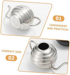 Toyvian Stainless Steel Garden Watering Can for Indoor Outdoor Plants Metal Watering Pot with Large Capacity for Office Home Garden Use Silver - Image 2