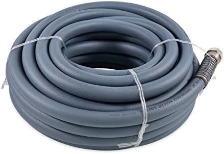 Camco EvoFlex 50-Ft Water Hose - RV Drinking Water Hose Contains No Lead, No BPA & No Phthalate - Flexible Design w/Stainless Steel Strain Relief Ends - 5/8” Inside Diameter, Slate (22584) - Image 2