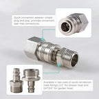 G-Sunny RV Outdoor Shower Head with Hose and Quick Connect Fittings - High Pressure 3-Spray Mode Shower Head with Pause Button-Easy Install for Camper,Travel Trailer (Brushed Nickel, 71"Hose) - Image 2