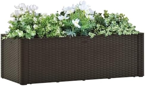 Garden Raised Bed Self-Watering Planter Mocha 39.4"x16.9"x13" - Image 2