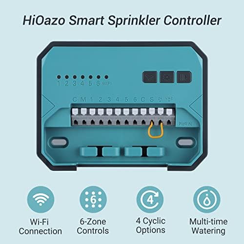 Smart Sprinkelr Controller 6 Zone, WiFi Indoor Irrigation Controller, Free APP, Supports Rain Sensor, Seasonal Adjustment, Automatic/ Manual Watering (HO-SC-6W) - Image 2