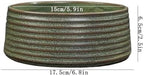 Plant Trays Indoor Outdoor Flower Arranging Saucer with Striped Vintage Rough Pottery Deep Tray - Image 2